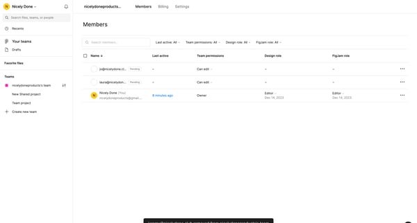 nicelydoneproductss team Admin Console – Figma from Figma