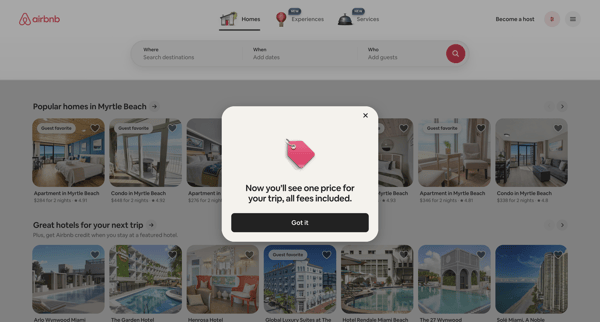 Airbnb | Vacation rentals, cabins, beach houses, & more screen