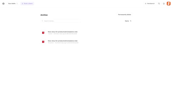 Archive - Tines screen