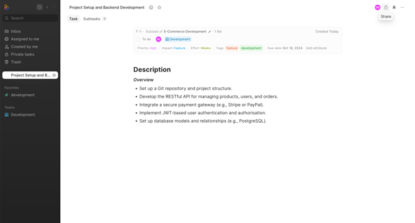 T-1 - Project Setup and Backend Development - Height screen