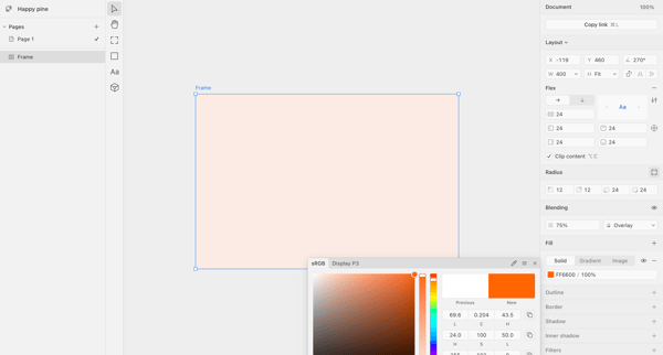 Happy pine · Paper screen