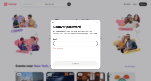 Meetup | Find Local Groups, Events, and Activities Near You screen