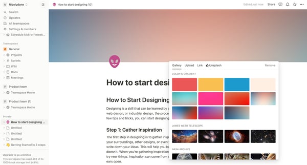 How to start designing 101 screen