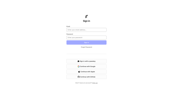 Sign in | FeatureOS screen