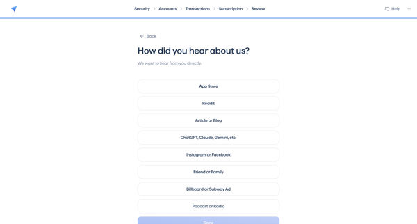 Copilot Money | Onboarding screen