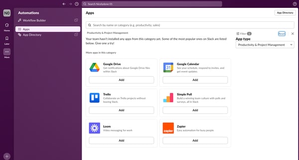 Apps - Nicelydone 01 - Slack screen