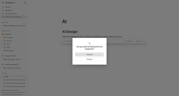 AI screen