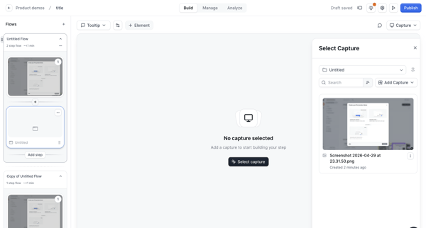 Builder - Untitled Flow screen