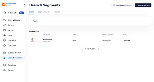 Users · Jimo screen