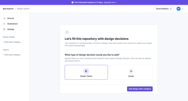 Specify · Design-system screen