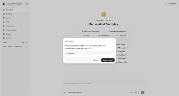 Bud - Your AI Worker screen