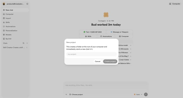 Bud - Your AI Worker screen
