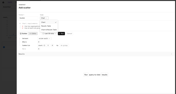 AxiomTest | Dashboards screen