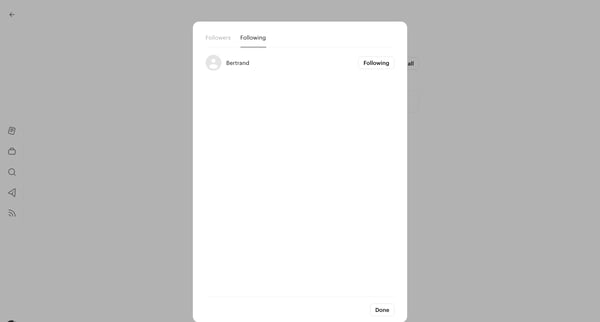 Following screen