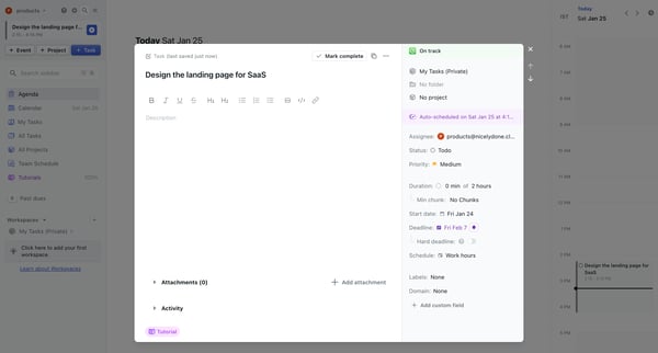 Design the landing page for SaaS - Motion screen