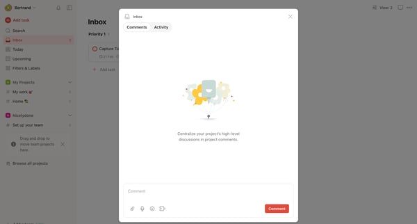 Inbox – Todoist screen