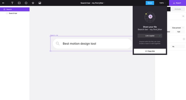 Search bar - my first jitter · Jitter from Jitter