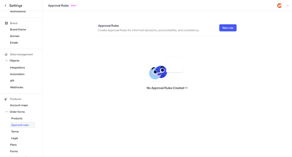 Approval Rules · Dock screen