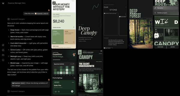 Variant – Endless designs for your ideas, just scroll screen