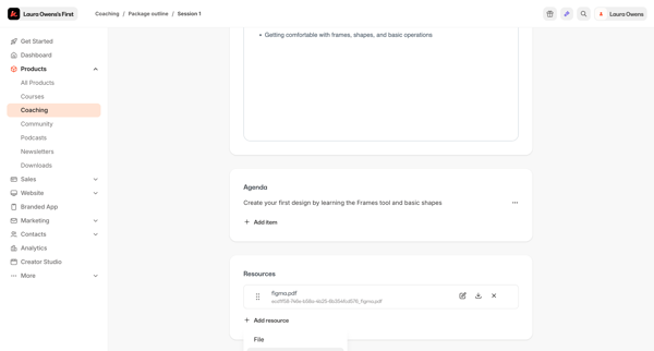 Kajabi - admincoaching_programssessions1293986edit screen