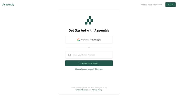 Assembly screen