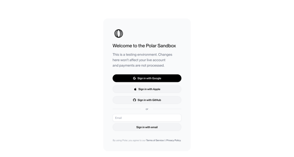 Log in to Polar | Polar screen
