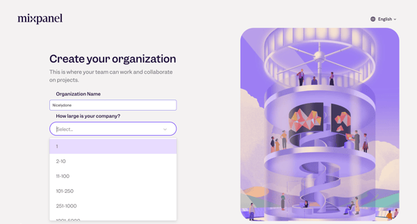 Setup - Mixpanel | Product Analytics screen
