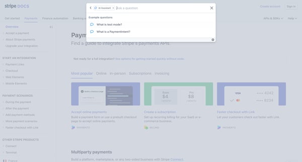 Payments | Stripe Documentation screen