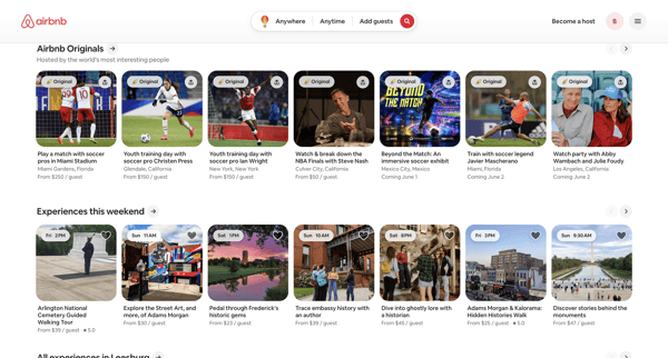 Airbnb Experiences - Find Things to Do Hosted by Locals screen