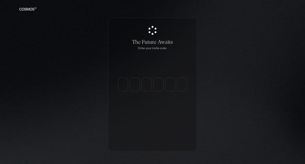 Cosmos - Onboarding screen