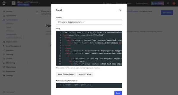 Passwordless Connections screen