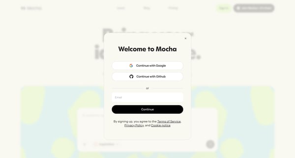 Mocha: AI-Powered No‑Code App Builder for Entrepreneurs screen