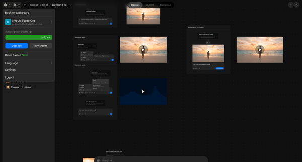 Default File / Guest Project - Morphic Studio screen