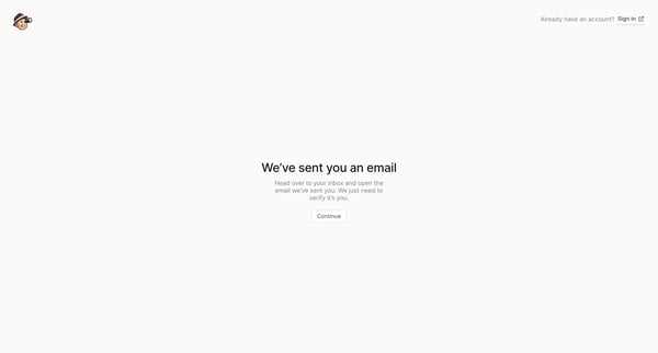 Signup - QuestionScout screen