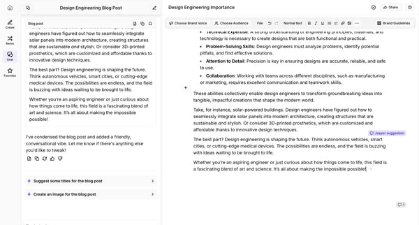 Design Engineering Importance - Jasper screen