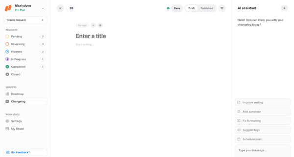 Changelog | UserJot screen