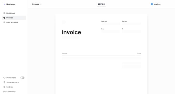 Invoice undefined - Magic Beans screen