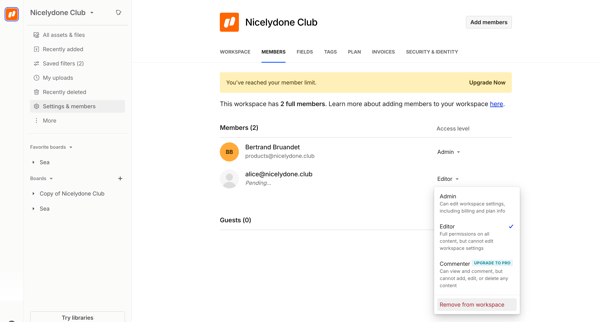 Members / Air screen