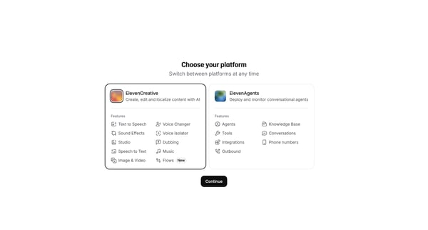 AI Voice Generator & Text to Speech v2 | ElevenLabs screen