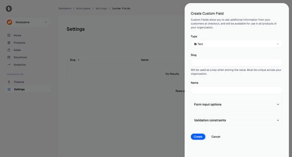 Custom fields | Nicelydone Polar screen