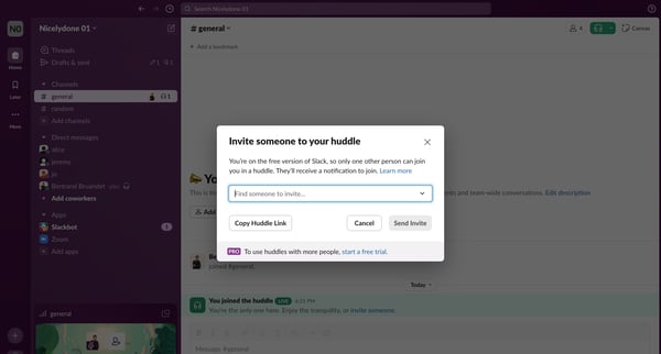general Channel - Nicelydone 01 - Slack from Slack