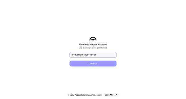 Aave Account screen