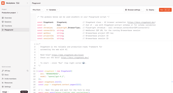 Browserbase - Headless Web Browser API screen