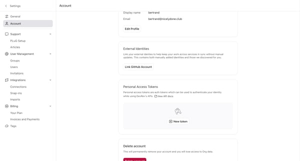 DevRev screen