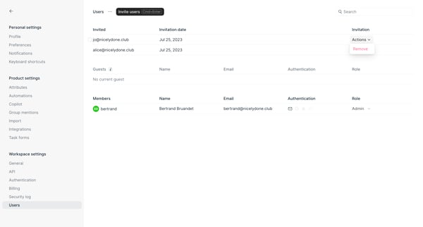 Users settings - Height from Height