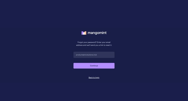 Mangomint App screen