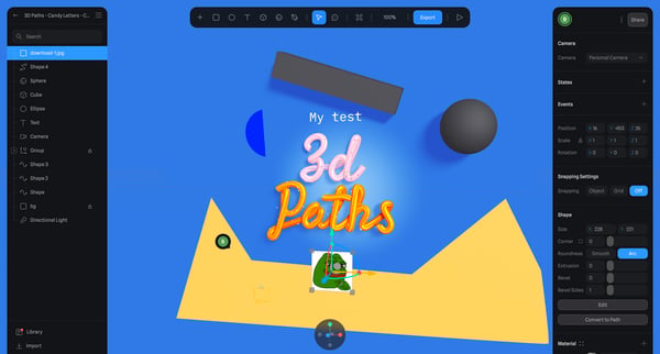 3D Paths - Candy Letters - Copy - Copy · Spline from Spline