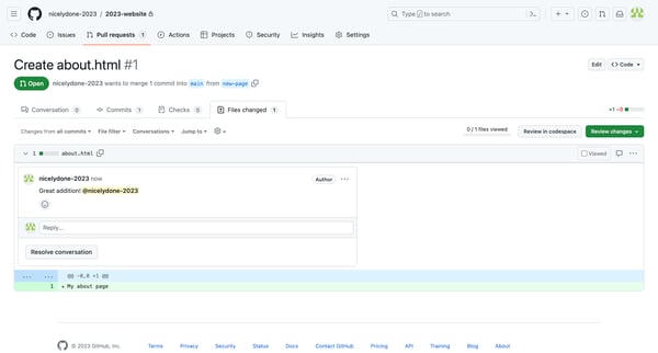 Create about.html by nicelydone-2023 · Pull Request 1 · nicelydon screen