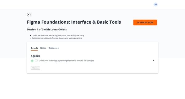 Figma Foundations Interface | Basic Tools screen