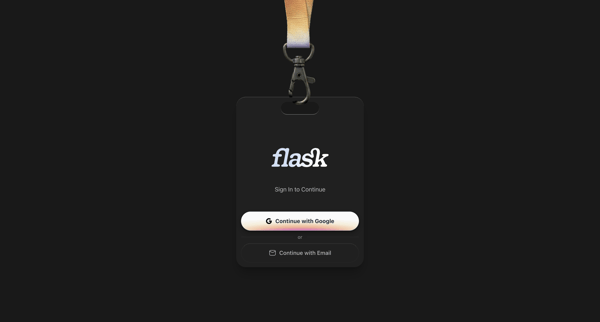 Login | Flask screen